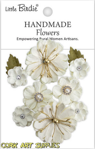 Little Birdie Handmade Flowers Liora Ivory Pearl (6 Packs x 10pcs)