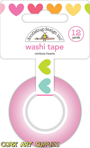Doodlebug Design Rainbow Hearts Washi Tape (7246)