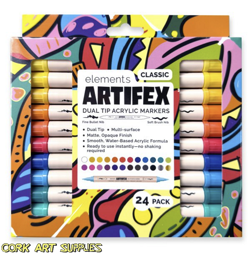 Artifex Dual Tip Acrylic Markers 24pk