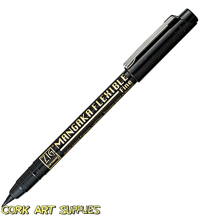 Kuretake / Zig Mangaka Flexible Fine Brush, Black