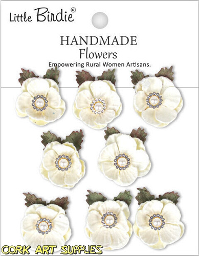 Little Birdie Handmade Flowers Butter Cup Ivory Pearl