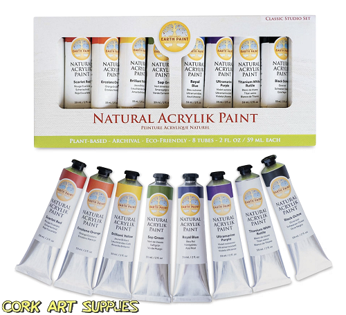 Natural Earth Paint Natural Acrylik Paints Classic 8pk