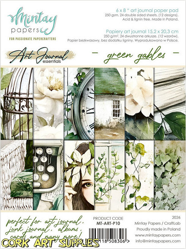 Mintay Art Journal Paper Pad 6x8 Inch Green Gables