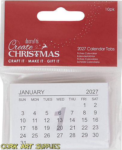 Papermania Create Christmas 2027 Calendar Tabs (10pcs)