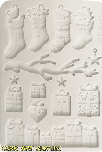 Stamperia A5 Silicon Mould Christmas Socks And Presents