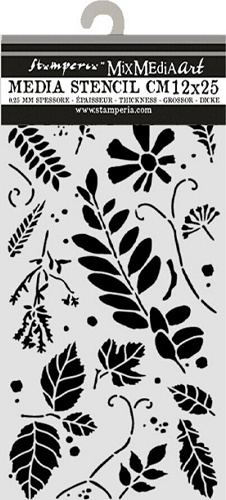 Stamperia Flowers And Poems Thick Stencils 12x25cm Mixed Leaves