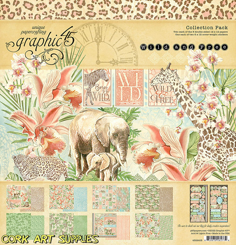 Graphic 45 Wild & Free 12x12 Inch Collection Pack
