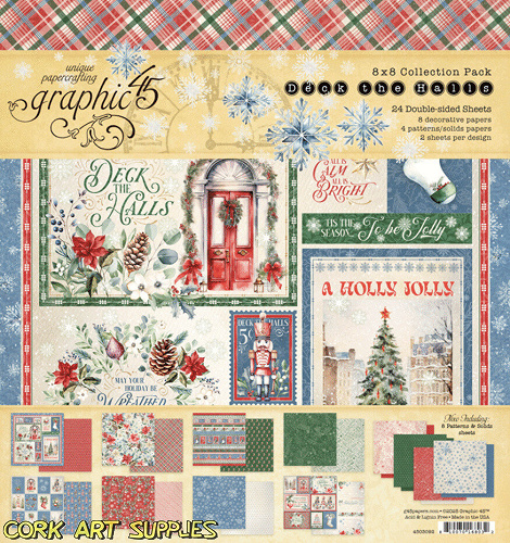 Graphic 45 Deck The Halls 8x8 Inch Collection Pack (outlet)