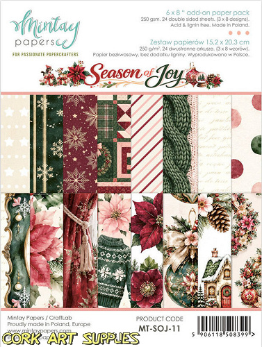 Mintay Season of Joy 6x8 Inch Add On Paper Pack