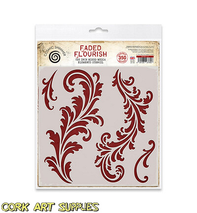 Cosmic Shimmer Faded Flourish Stencil