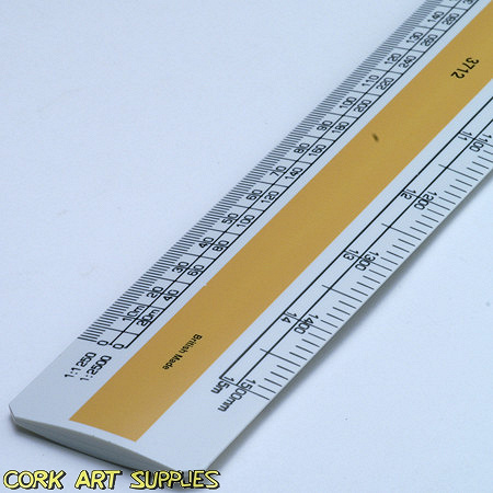 Ruler 12" Scale Flat Tri/Arc