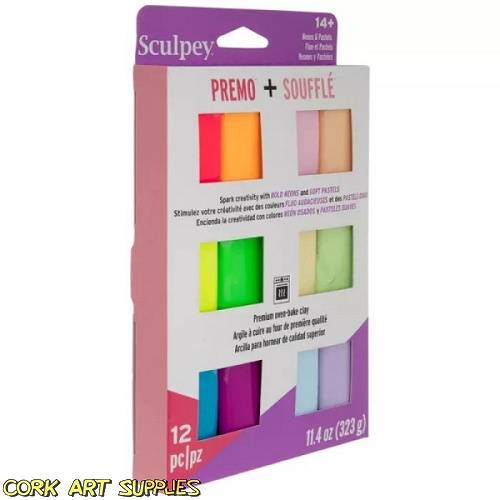 Sculpey Neon & Souffle 14pk