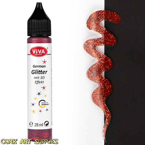 Viva Pen Glitter 28ml Red