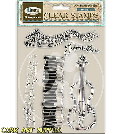 Stamperia Acrylic Clear Stamp Music