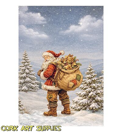 Stamperia Rice Paper A4 Silent Night Santa Claus