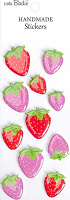 Little Birdie Handmade Resin Stickers Strawberry Field 11pcs
