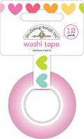 Doodlebug Design Rainbow Hearts Washi Tape (7246)
