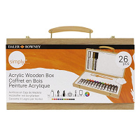 Daler Rowney Simply Acrylic Wooden Box 26pk