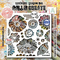 Aall And Create Dentelle Florale 6x6 Inch Stencil Coquelicots Jolis by Azoline