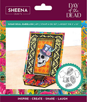 Crafter's Companion Day of The Dead Stamp & Die Sugar Skull Embellish