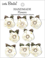 Little Birdie Handmade Flowers Butter Cup Ivory Pearl