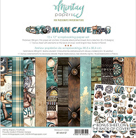 Mintay Man Cave 12x12 Inch Scrapbooking Paper Set