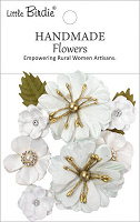 Little Birdie Handmade Flowers Liora Frosty White
