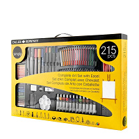 Daler Rowney Simply Complete Art Set with Easel 215 Pieces