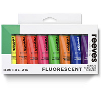 Reeves Acrylic 22ml Fluoro 8pk