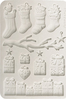 Stamperia A5 Silicon Mould Christmas Socks And Presents