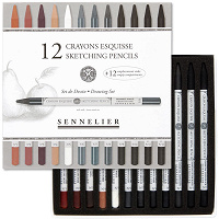 Sennelier Wood-Free Sketching Pencils, Set of 12