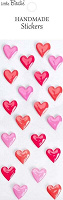Little Birdie Handmade Resin Stickers Rosy Red Hearts 20pcs