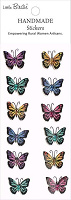 Little Birdie Handmade Stickers Butterfly Bling 12pcs