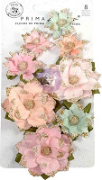 Prima Marketing Christmas Blush Flowers Warm & Cozy (8pcs) by Frank Garcia