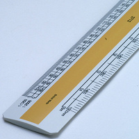 Ruler 12" Scale Flat Tri/Arc