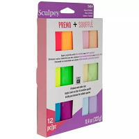 Sculpey Neon & Souffle 14pk