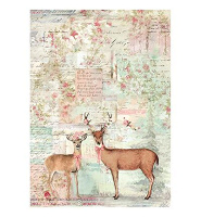 Stamperia Rice Paper A4 Winter Magic Deer